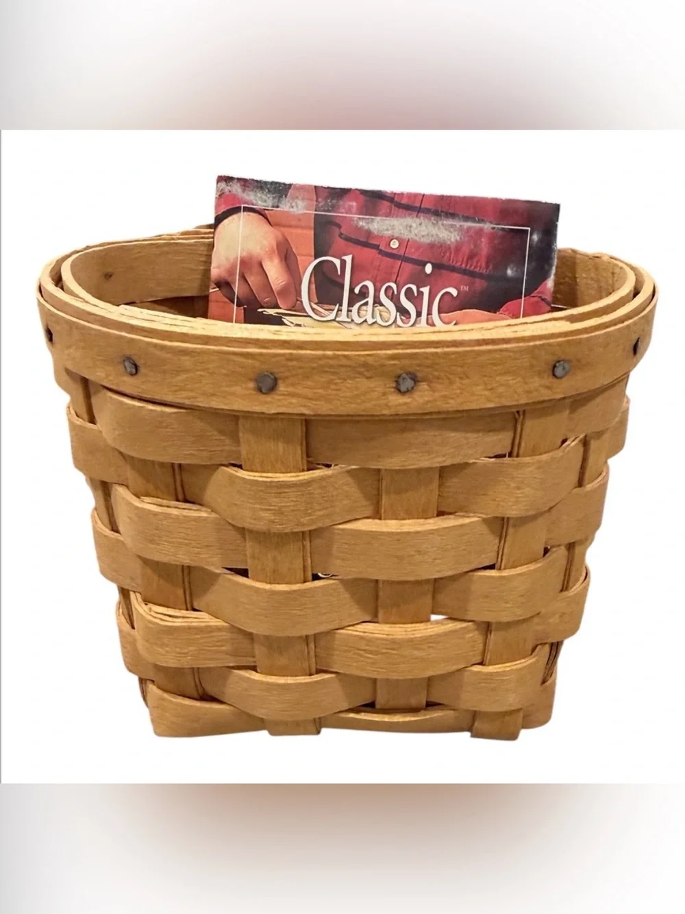 3 Longaberger Collection handcrafted wood baskets